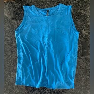 Zobha top with open back. Beautiful blue!